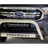 Ford Ranger 2016 - 2020+ Nudge Bars Oval Cross Member Stainless Steel