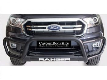 Ford Ranger 2016 - 2020+ Tri Bumper 409 Stainless Steel PC Black